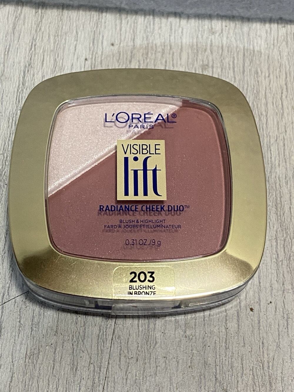 Loreal Visible Lift RADIANCE CHEEK DUO Blushing In Bronze 203 Rare